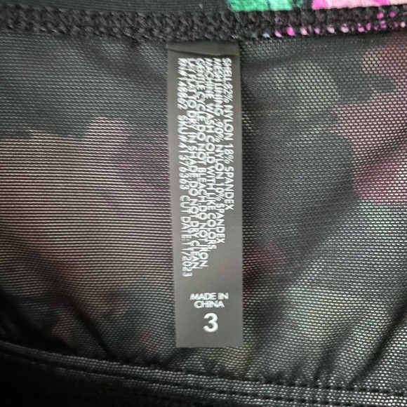 Torrid Black w/ Pink Floral Ruffle Trim One
Piece Swim Dress Size 3X - Picture 10 of 14